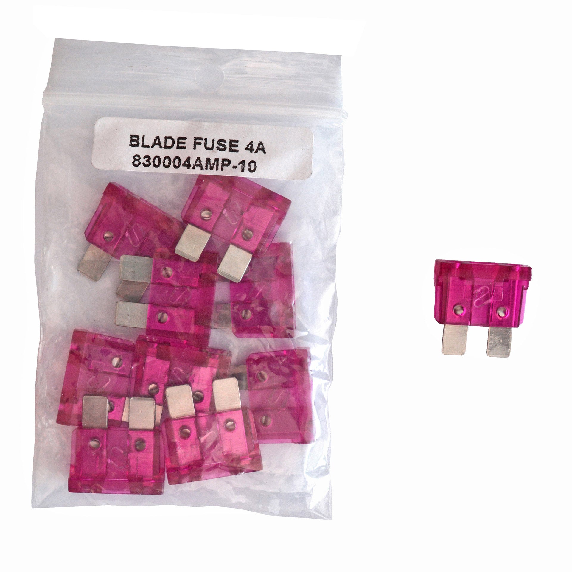 Steekzekering universeel 4A Roze 830004AMP 10 stuks