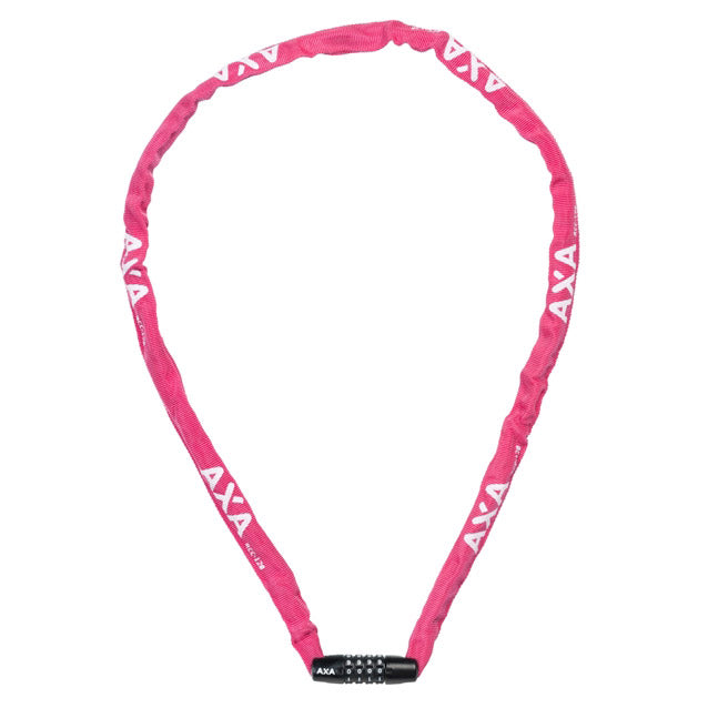 AXA kettingslot Rigid RCC roze 120cm/3.5mm in hoes