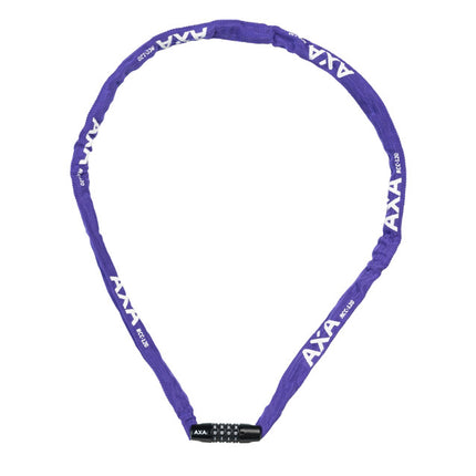 AXA Rigid RCC chain lock, purple, 120cm/3.5mm, in a cover