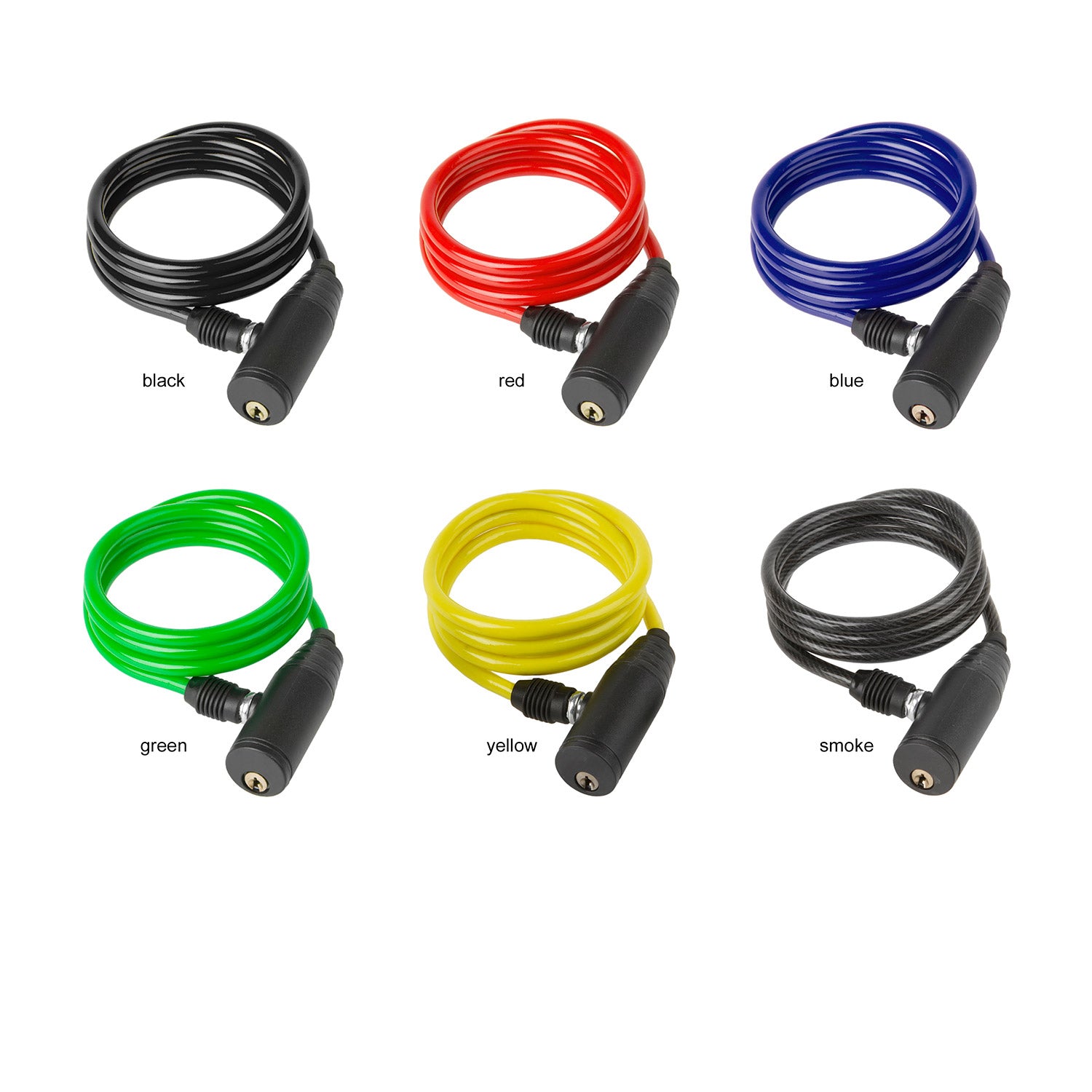 Spiraal kabelslot *BULK* zwart per 12st