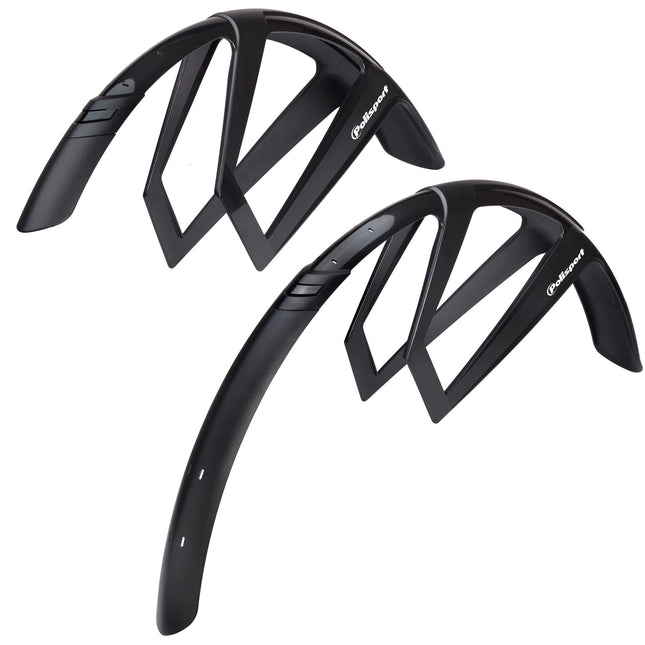 Polisport spatbordset G-Mud 28" gravel klitteband 50mm zw.