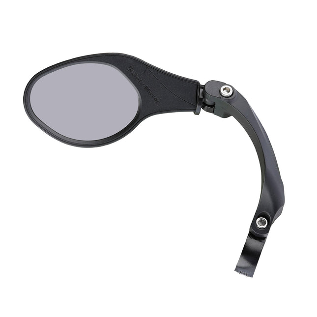 Mirage left mirror with clamp, swivel handlebar mount, black