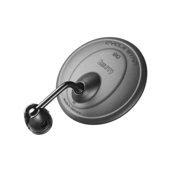 Bumm spiegel Groot 80mm rond bev. in/op stuur gebogen 903/3