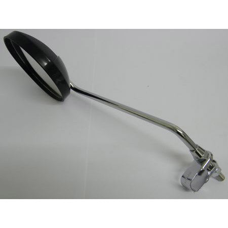 Spiegel 8mm met klem zwart rond Chrome stang back mirror