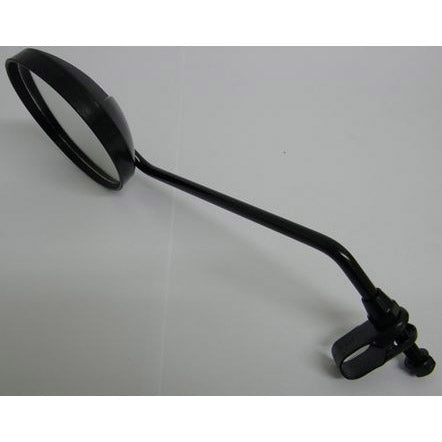Spiegel 8mm met klem zwart rond zwarte stang back mirror