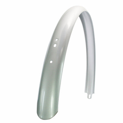 Achterspatbord 28" Transport Urban lang breed zilver