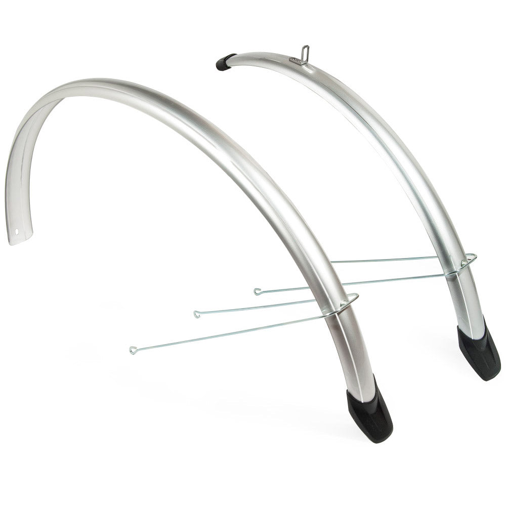 Eurofender spatbordenset 58mm 24" zilver