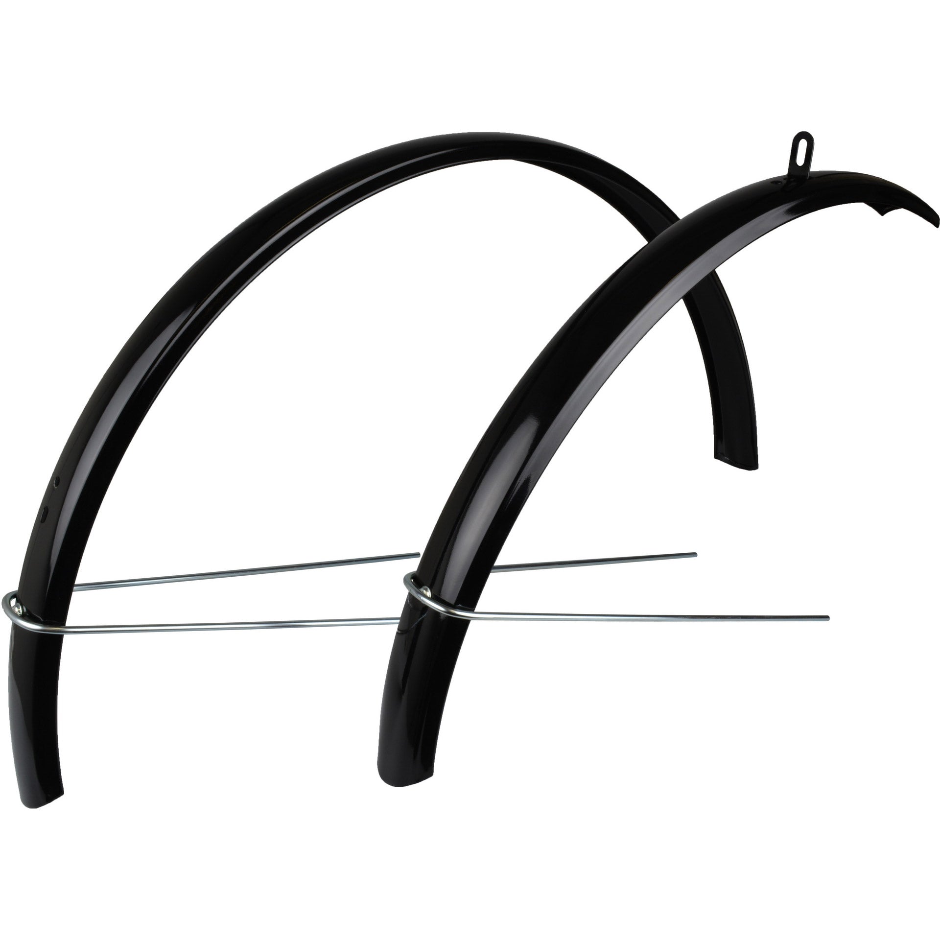 Stel spatborden 28" staal hybride 50mm zwart
