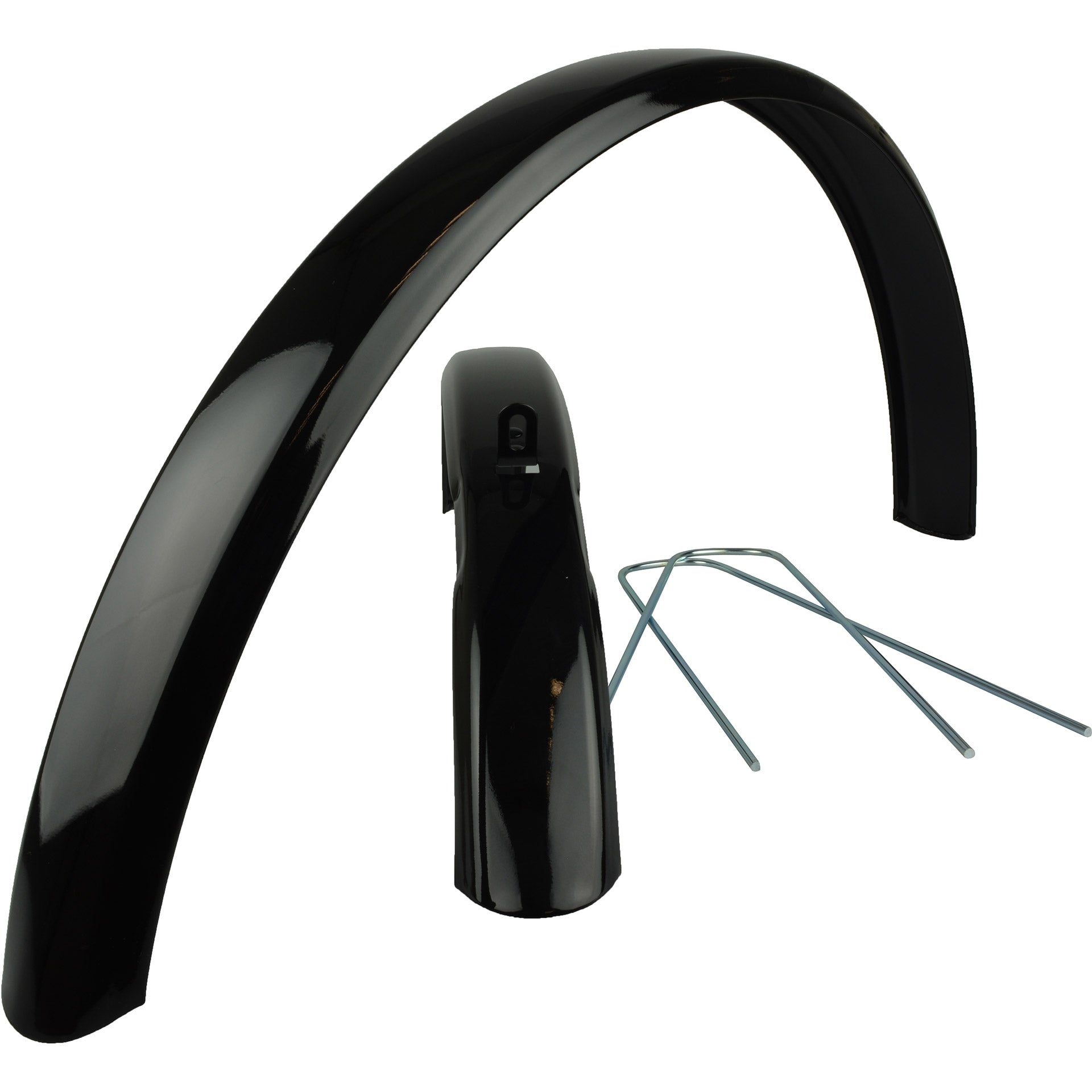 Stel spatborden 26" cpl. ATB zwart staal