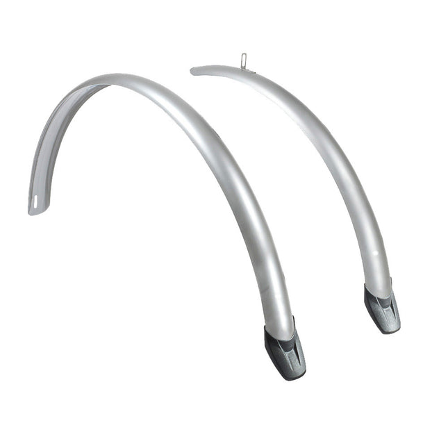 Eurofender spatbordenset 46mm 28" zonder stang zilver