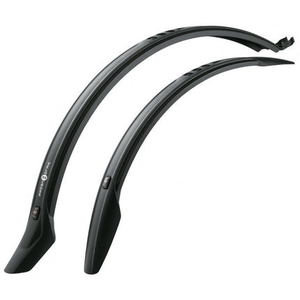 SKS stel spatborden 28" opdruk universeel zwart framebev.