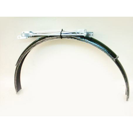 Stel spatborden 22" cpl. staal zwart