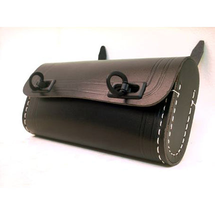 Black saddle bag with 2 closures