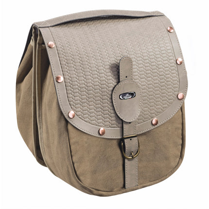 Monte Grappa double bag 16.5L British with rivets gray