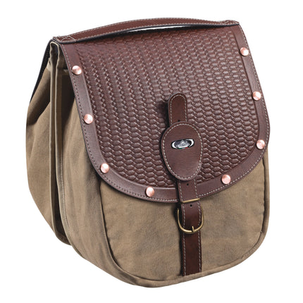 Monte Grappa double bag 16.5L British with rivets D-brown