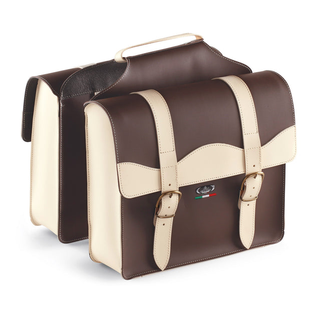 Monte Grappa dubbele tas 17L Bauletto Testa di Moro/cream
