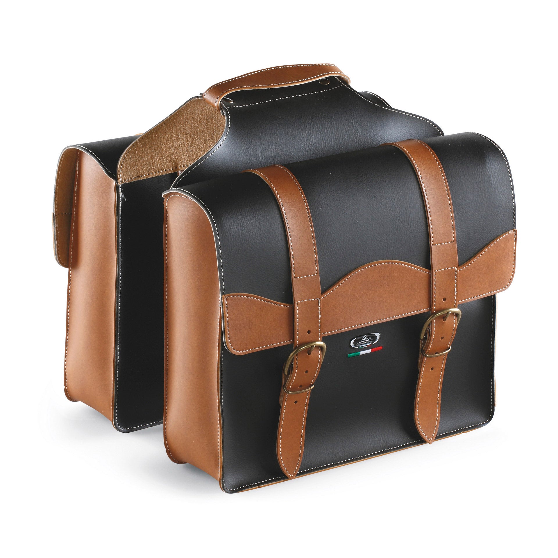 Monte Grappa dubbele tas 17L Bauletto zwart/D-bruin