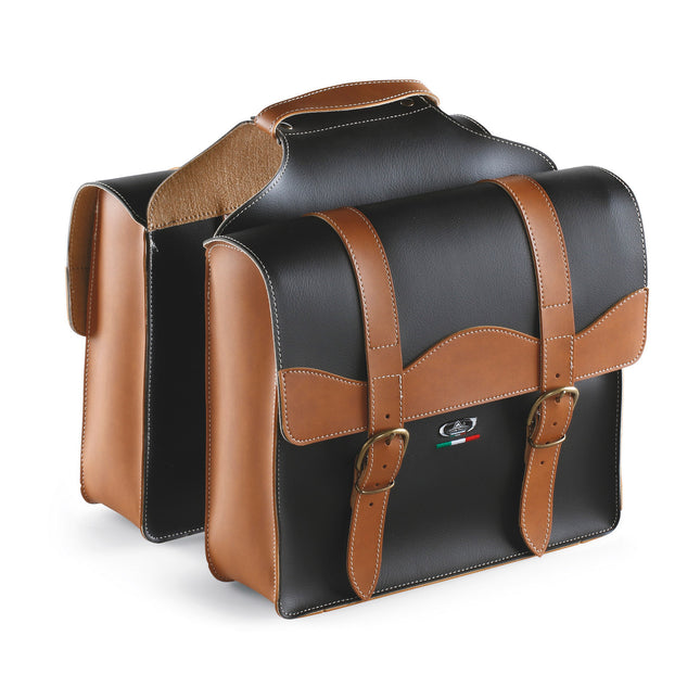 Monte Grappa dubbele tas 17L Bauletto zwart/D-bruin