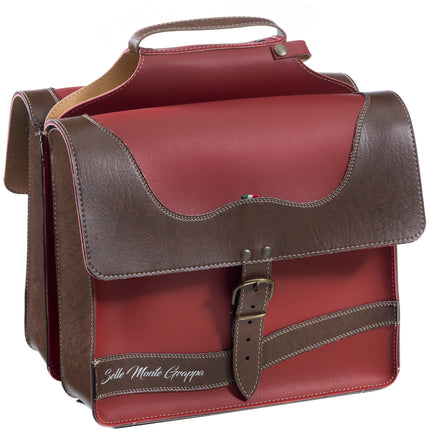 Monte Grappa double bag Onda red-brown