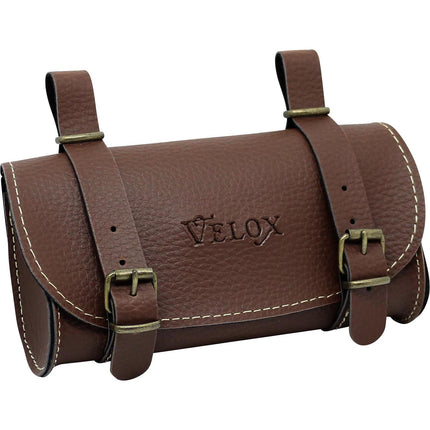 Velox saddlebag vintage imitation leather dark brown