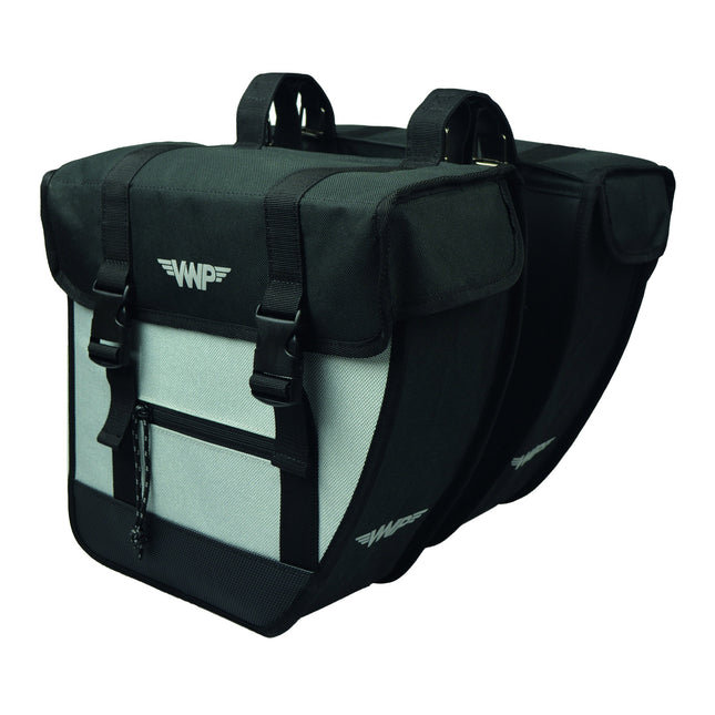 Basil dubbele fietstas VWP Tour 26l zwart/zilver