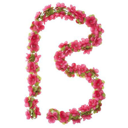 Basil flower string Flower Garland 120cm fuchsia