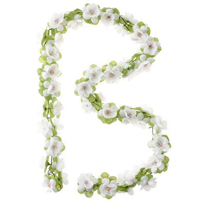 Basil flower string Flower Garland 120cm white