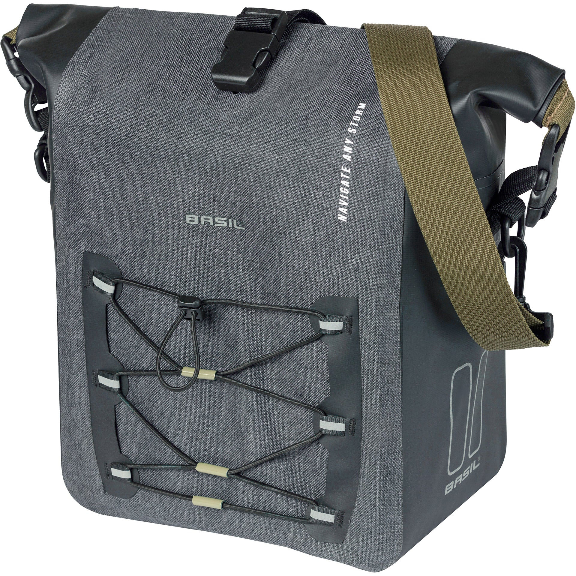 Basil Navigator Storm M enkele fietstas 12-15L zwart