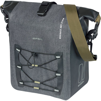 Basil Navigator Storm MIK Side fietstas M 12-15L zwart