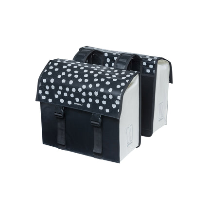 Basil Urban Load dubbele tas 48-53L zwart/wit 17739