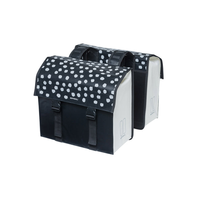 Basil Urban Load dubbele tas 48-53L zwart/wit 17739