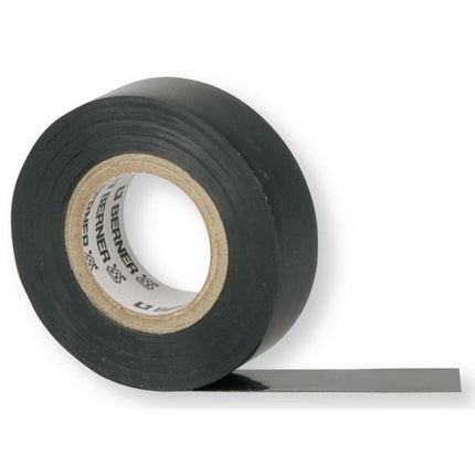 Roll of PVC insulation tape, 10m, black (Berner)