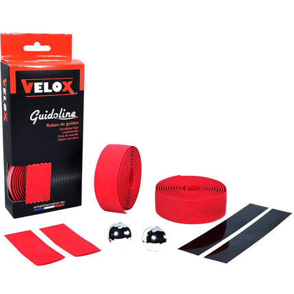 Velox handlebar tape Maxi Cork red (2 pcs)