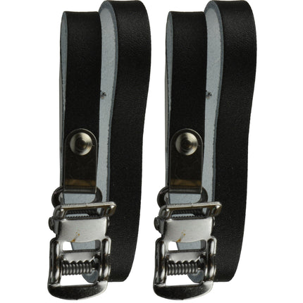 VWP toe clip straps A-quality leather black