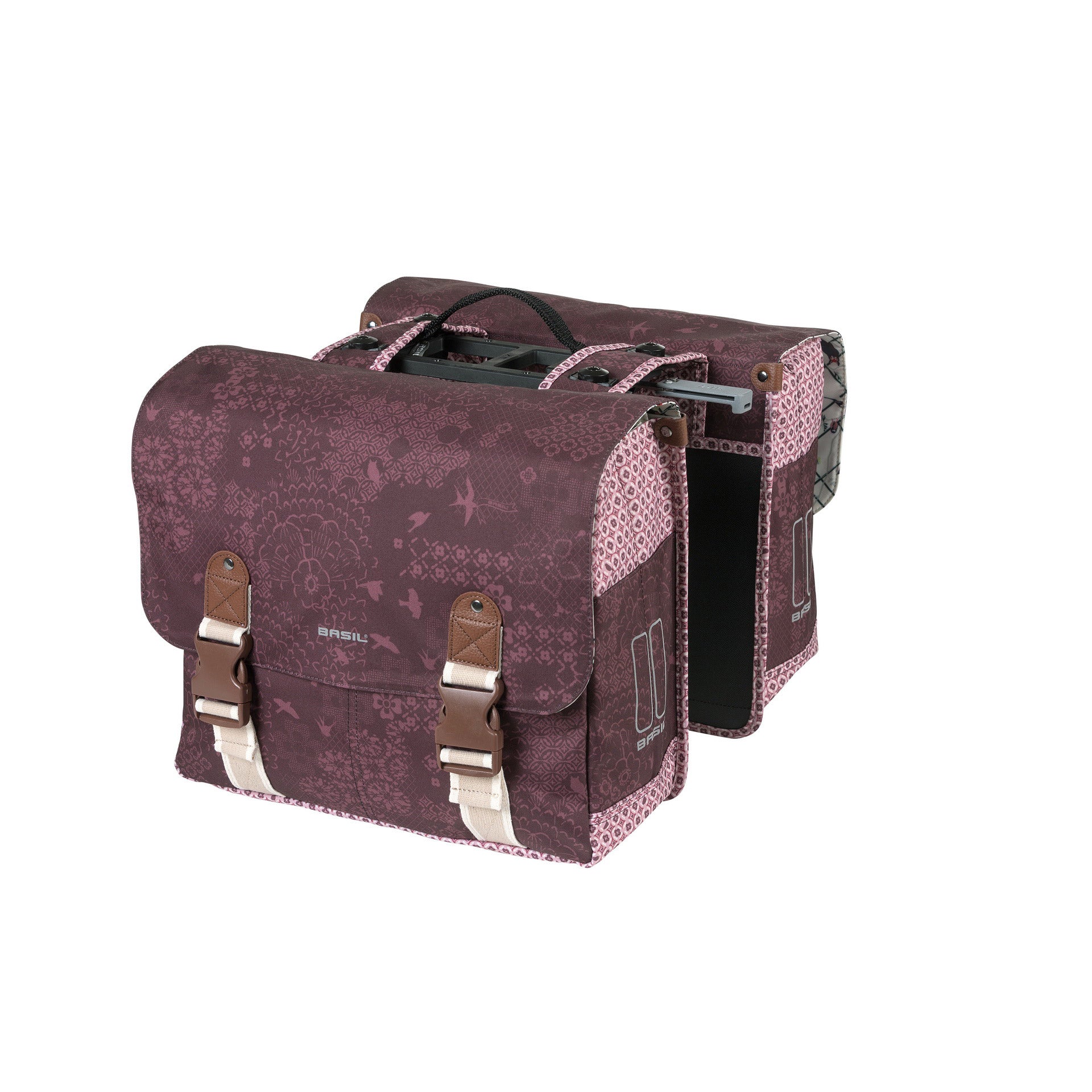 Basil dubbele tas Boheme MIK 35l rood