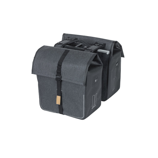 Basil dubbele tas Urban Dry MIK 50l houtskool