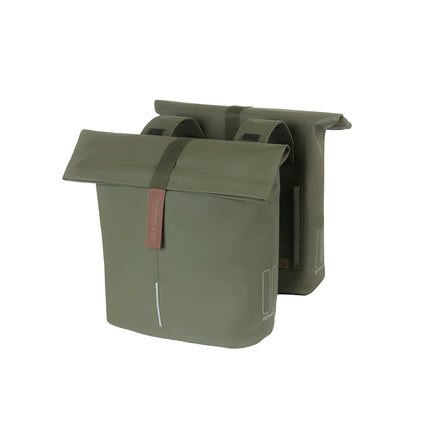 Basil City double bag 28-32l moss green