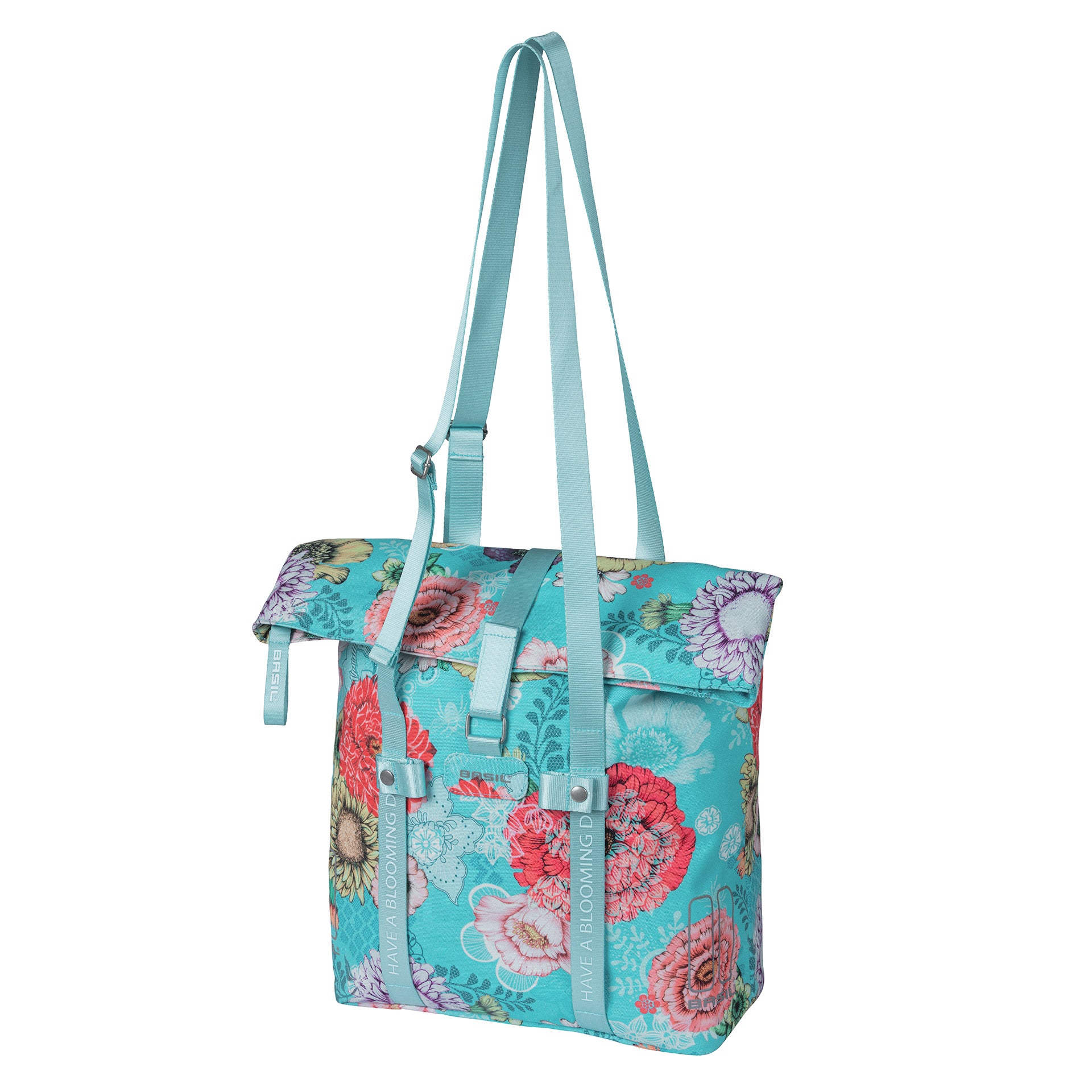 Basil Bloom Field fietsshopper 15-20L hemelsblauw