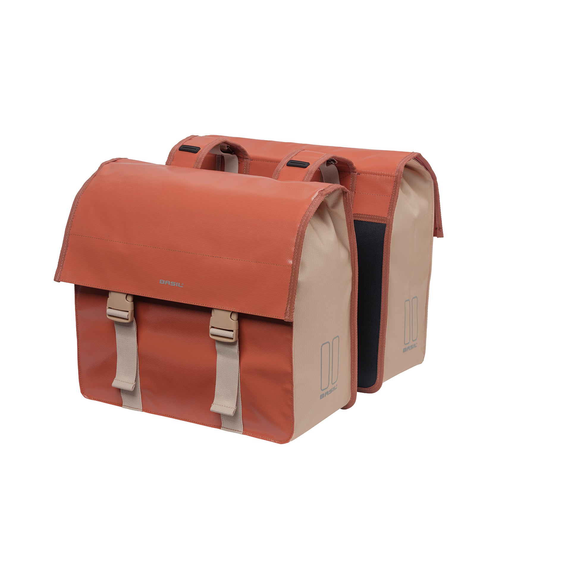 Basil dubbele tas Urban Load 48l aarderood/rose