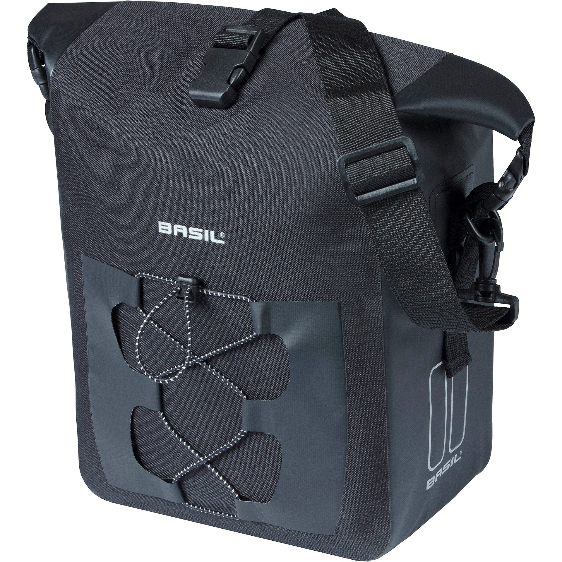 Basil Navigator M Waterproof enkele fietstas 12-15L zwart