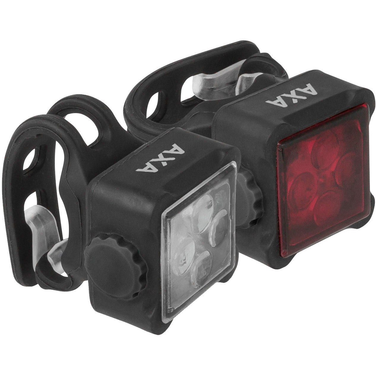 AXA verlichtingsset Niteline 44-R LED USB oplaadb. zwart