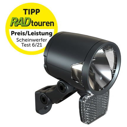 Herrmans koplamp H-Black MR8 E-bike 6-12V 180 lumen zwart