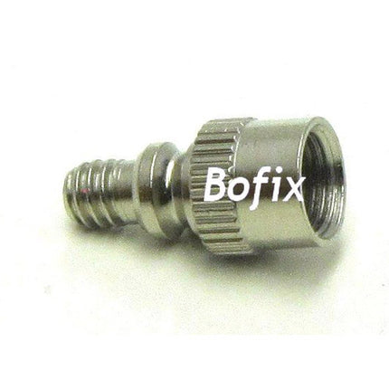 Verloopnippel BMX HV/AV p/25 Pompnippel zilver (Amerikaans)