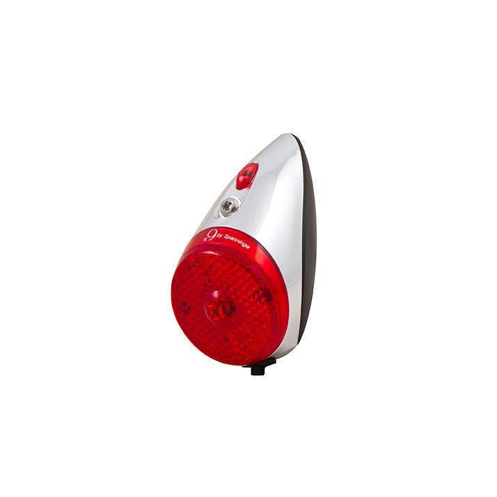 Spanninga achterlicht no.9 LED XB Batt.2x AAA Chrome Retro