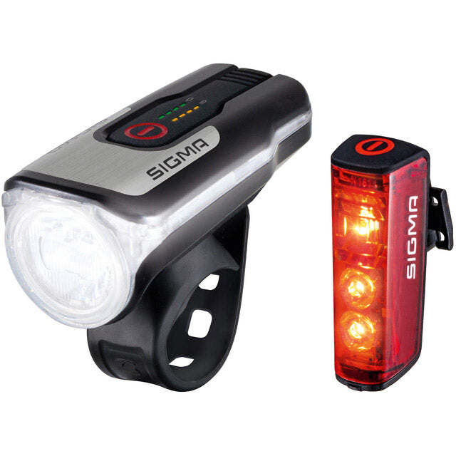 Sigma verlichtingsset Aura 80 lux + Blaze USB-laadbaar
