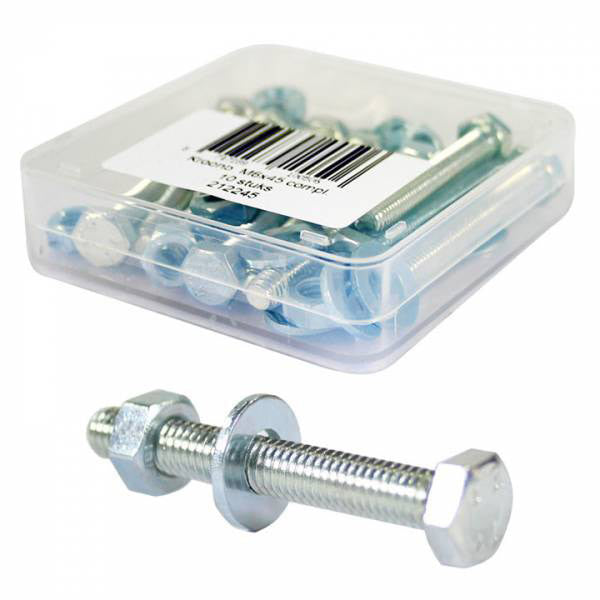 Bofix vork-kroonbout M6-45 compleet (10st)