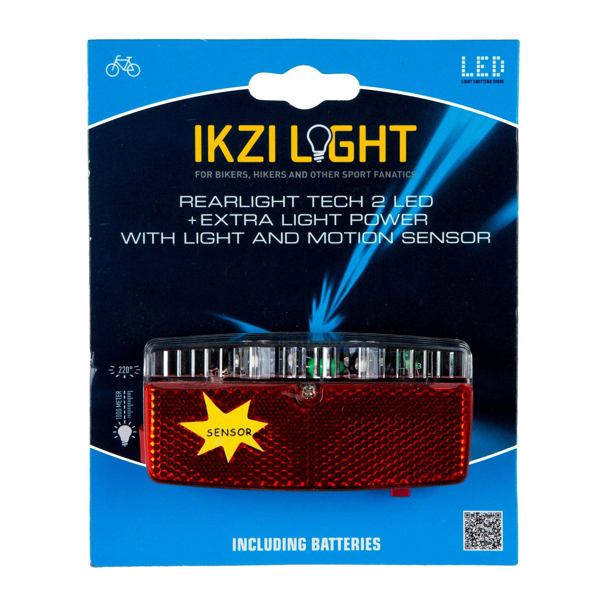 IKZI-Light achterlicht met sensor LED drager 80mm