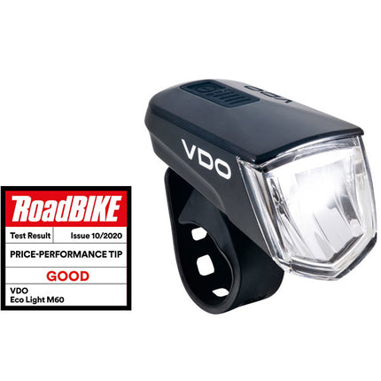 VDO Éclairage avant Eco light M60 FL USB 60 Lux + batterie