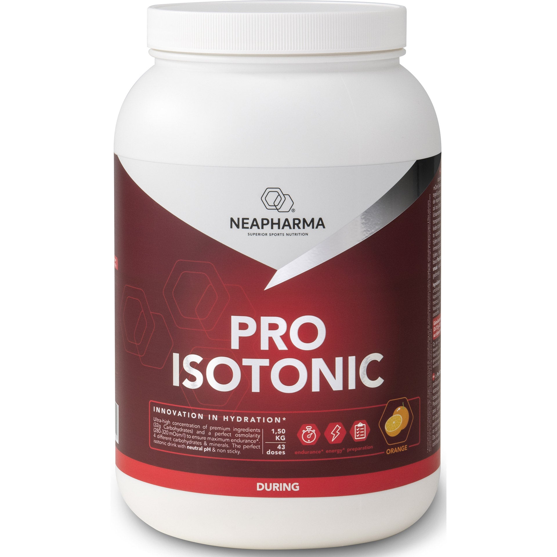 Neapharma isotoon poeder Pro Isotonic orange pot 1,5kg