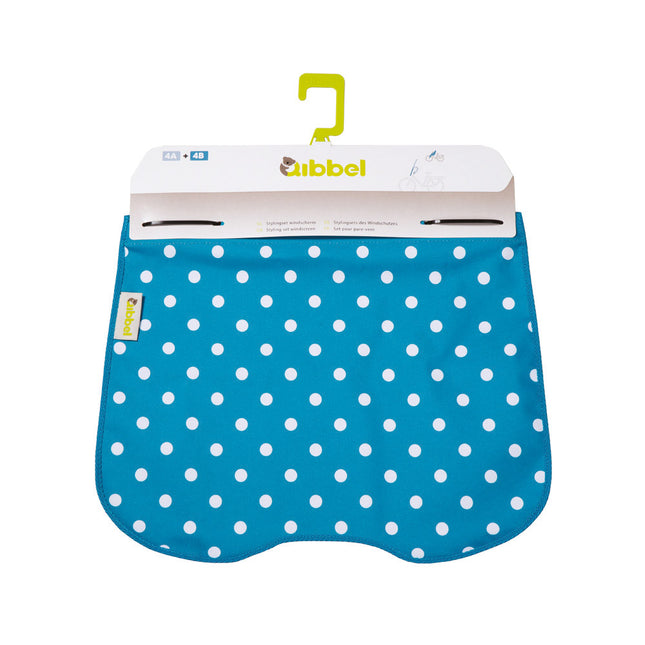 Qibbel Kit de style pare-brise Polka Dot bleu